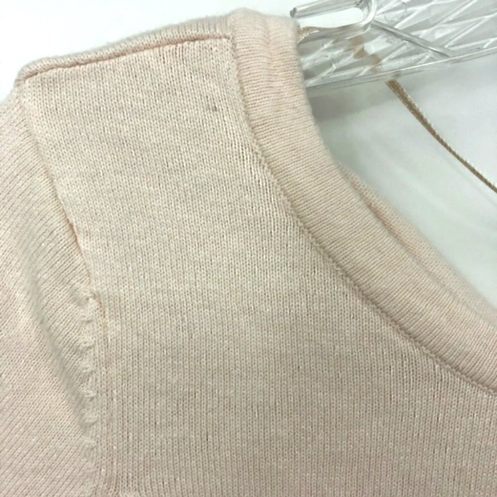 Women’s Small “hi beautiful” Trendy Cute Graphic Sweater Blush Cotton Blend - Picture 3 of 8